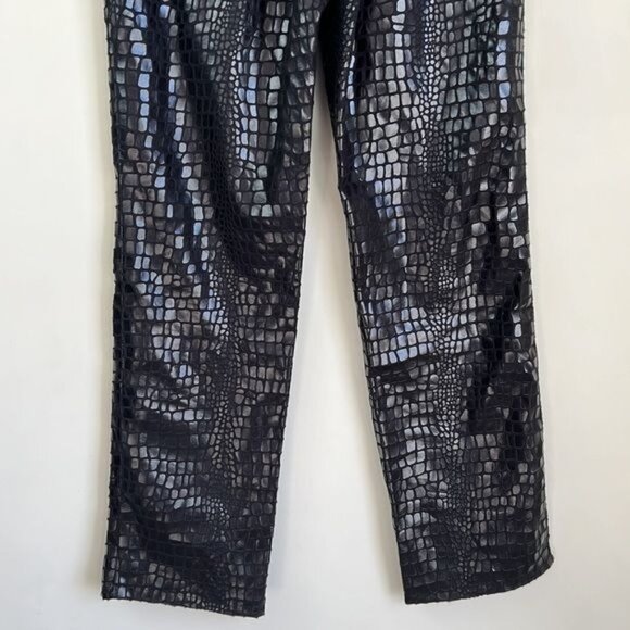 Vintage Selene Croc Coated Straight Leg Pant - 6 - Picture 10 of 12